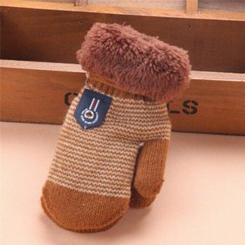 Mitaines enfantines d’hiver en acrylique tricoté – Gants complets pour garçons et filles (LA935210)