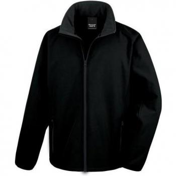 Men's Printable Soft Shell Jacket - Jet Black 2XL