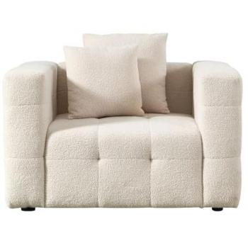 Poltrona Deluxe Home Teddy Bouclé Como 132x92 Beige
