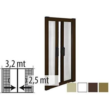 Zanzariera Tecnomat a Rullo con Cassonetto Laterale, Colore Marrone, Misura 320x250 cm