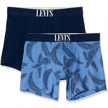 Levi's Men's Fern Leaf Aop Boxer Brief 2P Shorts, Blue