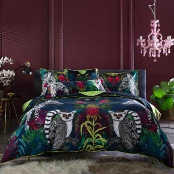 Midnight Glow Luxury Bedding – 100% Cotton, Digitally Printed, Piped Finish, Double Set