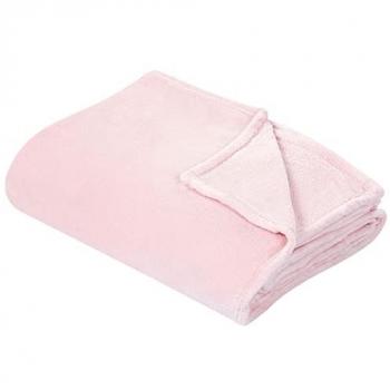 Beliani - Coperta plaid in poliestere rosa 200 x 220 cm morbido Bayburt