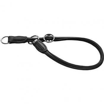 HUNTER ROUND & SOFT Dressurhalsung, Hundehalsband, Leder, Nappaleder, rund, weich, 55
