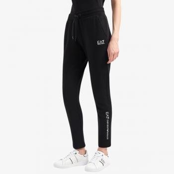 Pantalón Negro Brillante con Logotipo Extendido EA7