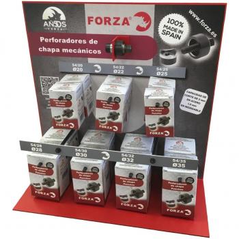 Expositor de Perforadores de Chapa Redondos FORZA