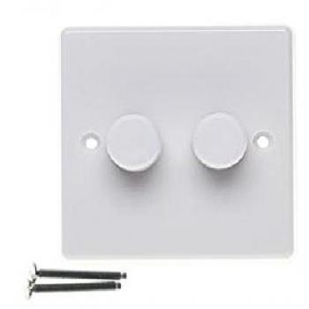 VARILIGHT JQP252W LED DIMMER SWITCH V PRO SERIES 2 GANG