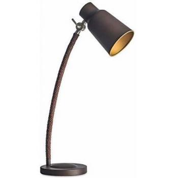 Lampe Funk, acier, marron et or