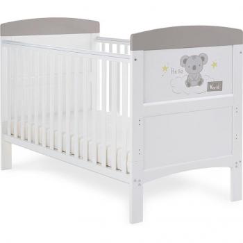 Obaby Grace Inspire Cot Bed – Hello World Koala – Grey