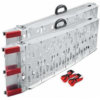 Wiltec Garagen-Access: 2‑fach faltbare Auffahrschiene, 226 cm, 680 kg