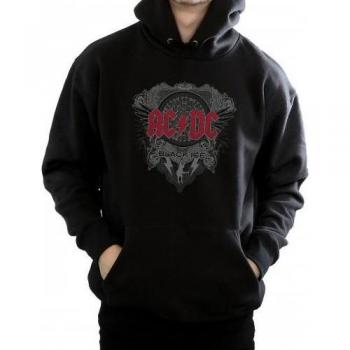 Felpa con cappuccio uomo cotone ghiaccio nero AC/DC L