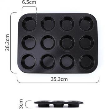 Moldes de Acero Al Carbono – Bandeja Anti-Adhesiva para 4, 6 o 12 Tazas