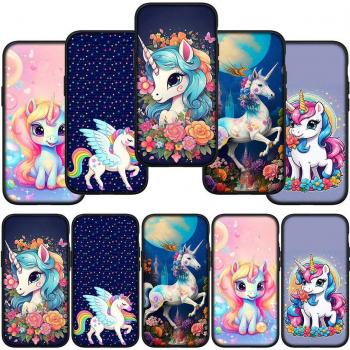 Custodia Rainbow Unicorn Horse per Xiaomi Redmi Note 13/12/11 Pro Max