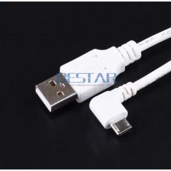 White 100cm USB 2.0 Micro USB Elbow Cable