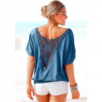 Lascana T-Shirt Blu Fumo