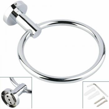 Stainless Steel Round Towel Ring Wall-Mounted 18.5*18.5*6cm