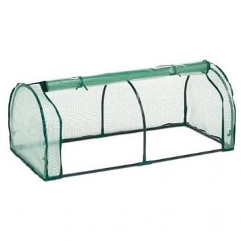 Serra da Giardino Relaxdays, Ferro, 50x128x60 cm, Porta a Zip, Verde