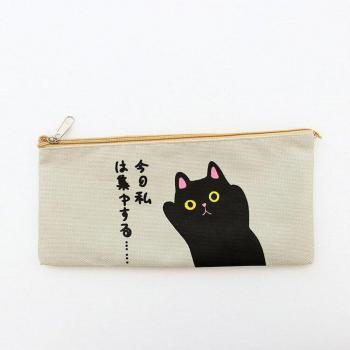 Estuche de lápices de gato con cremallera