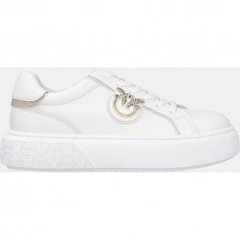 PINKO Women's Leather Sneakers Size 7 UK White