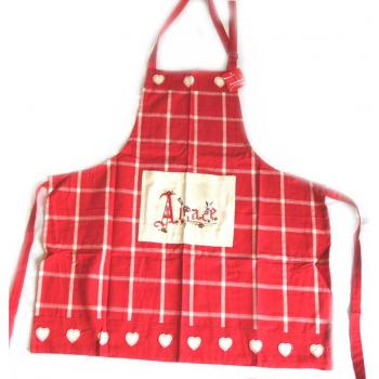 Les Trésors de Lily M4569 Grembiule Design Piastrelle Rosse Alsace Satzer