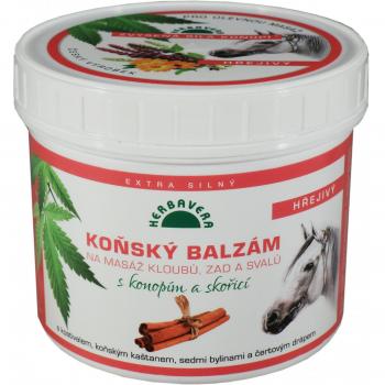 Balsamo Riscaldante per Cavalli con Canapa, Cannella e Capsaicina 500 ml - Herbavera