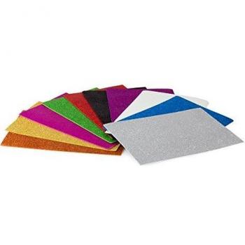 Pryse- Goma Eva Brillante, 10 Unidades, Multicolor, 20 x 30 cm