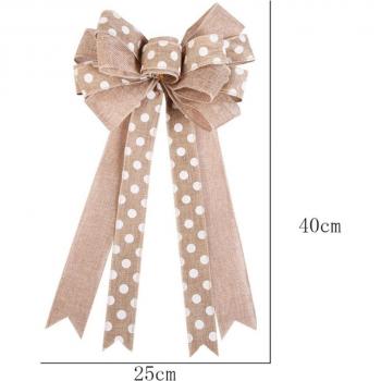 Flaxen Christmas Bows for Weddings and Party Decorations
