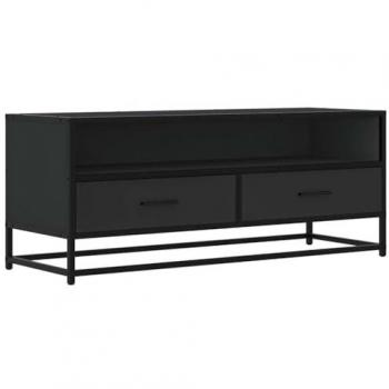 Tv Schrank Nero 100x34,5x40 cm in Legno e Metallo