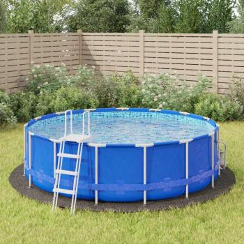 Couverture circulaire pour piscine – Gris clair, Ø428 cm, polyester géotextile