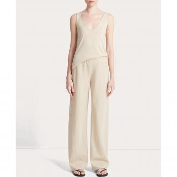 Vince Women's Cotton-Blend Straight Pants - White Oak - Size S