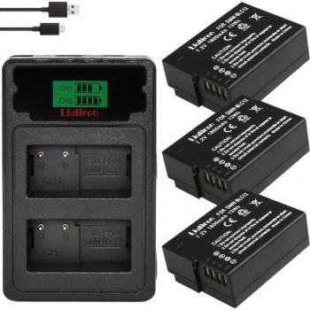Panasonic DMW-BLC12 Rechargeable Battery and Dual Charger for FZ1000, FZ200, FZ300, G5, G6, G7, GH2, DMC-GX8