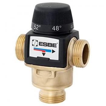 Valvola deviatrice termostatica a tre vie taratura variabile 1 regolabile da 42° - 52°C Esbe srl