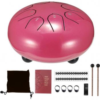 6 Inch & 8 Inch Steel Tongue Drum Set with Drumsticks and Carrying Bag