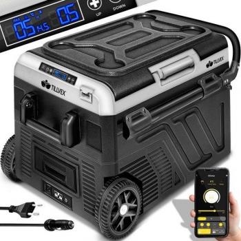 Tillvex Frigo‑Compresseur 40 L Noir – unité électrique, batterie, app & USB