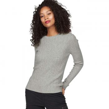 Superdry Damen Pullover LUX Mini Cable Knit Zopfmuster (Grau, M)