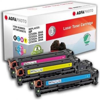 AGFAPHOTO TONER K/C/M/Y, RPL. CC530A (M, C, Y, BK), Toner
