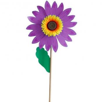 Wood Sunflower Wind Spinner Pinwheel