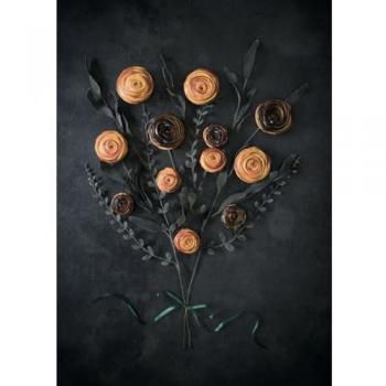Décoration Murale Fleurs Noires 45x65 cm