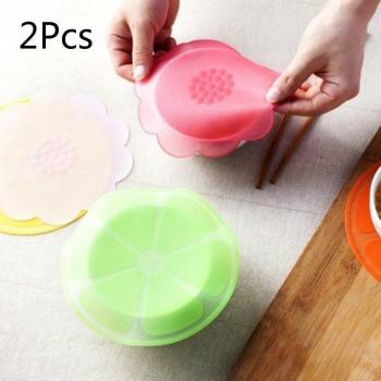 2Pcs Silicone Stretch Lids
