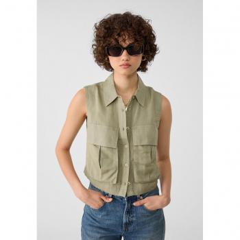 Camicia Senza Maniche Stradivarius Lino-Kaki L