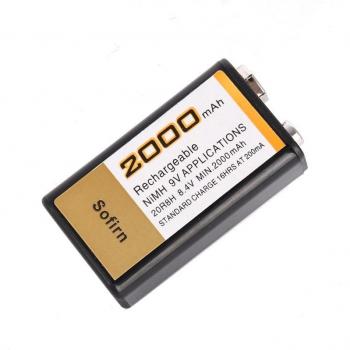 9V NiMH Rechargeable Battery 2000mAh