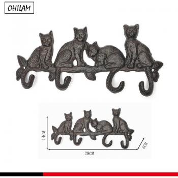 Support mural Vintage avec 4 chats sur branche
