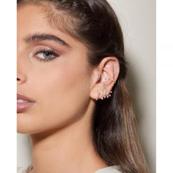 Ear Candy - Piercing Hazel de plata bañada en oro amarillo 18k