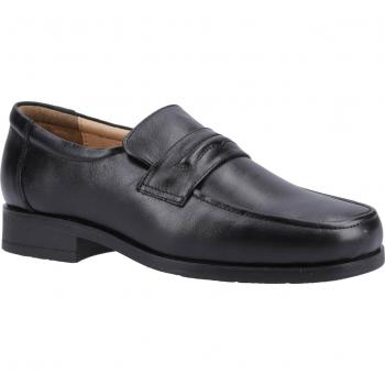 Amblers Manchester Leather Loafer Navy Size 7