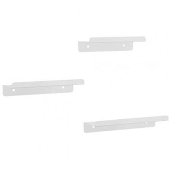 3-Piece Wall Shelves Silver Stainless Steel