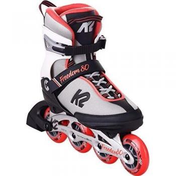 K2 Inline Skates FREEDOM W für Damen mit K2 Softboot, Grau - Pink, 30E0342