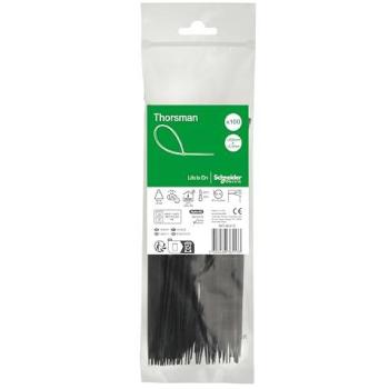 APC KABELBINDER 200 mm 2,5 mm 100 Stück – Schwarz