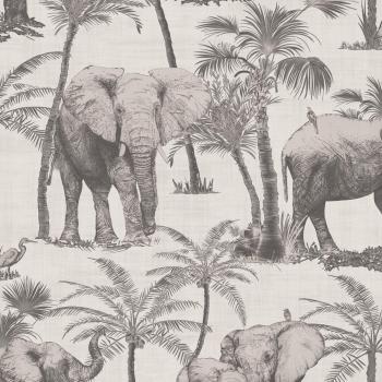 Papel de Pared Madera Antracita Elefante – Dutch Wallcoverings