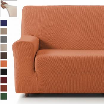 Protector de Sofá Adaptable Eiffel Textile Rústica Naranja 4 Plazas