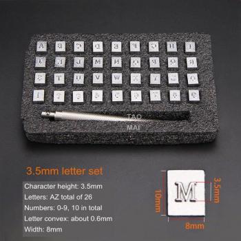 Vegetable Tanned Leather 36-Piece Letter and Number Punch Tool Set